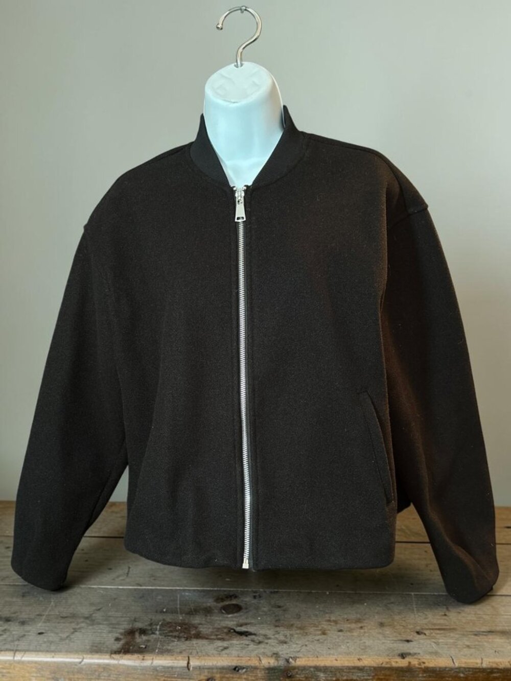 Truth By Republic Black Bomber Jacket Petite Small